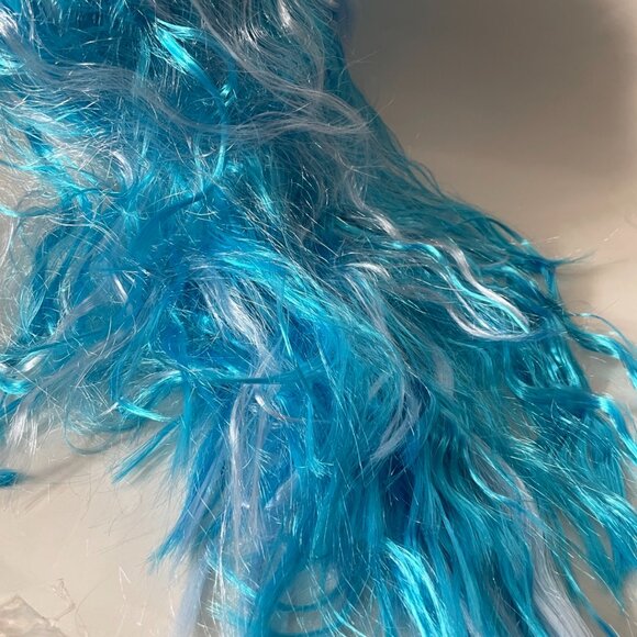 Blue & White Long Wavy Cosplay Wig - Picture 4 of 7